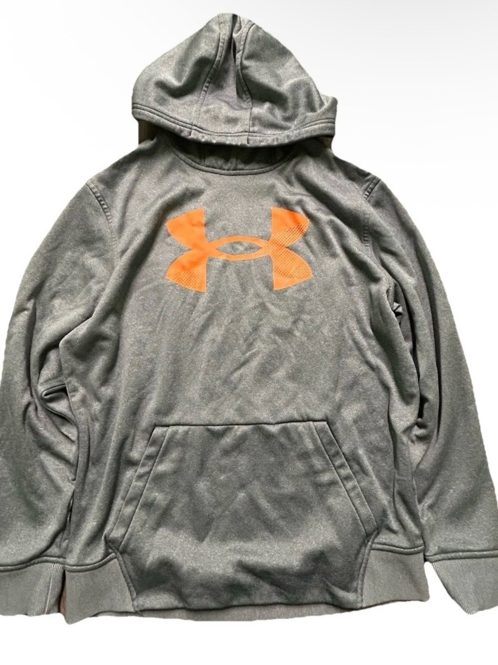 Men’s Under Armour Loose Grey Sweatshirt Hoodie Cold Gear Size Large